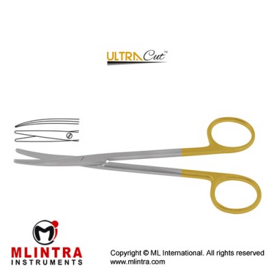 UltraCut™ TC Metzenbaum Dissecting Scissor Curved Stainless Steel, 11.5 cm - 4 1/2" 